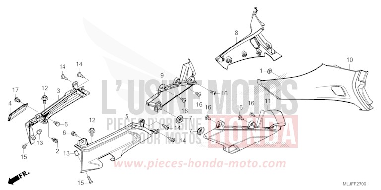 SEITENABDECKUNG von Gold Wing MAT BALLISTIC BLACK METALLIC (NHA86) von 2025